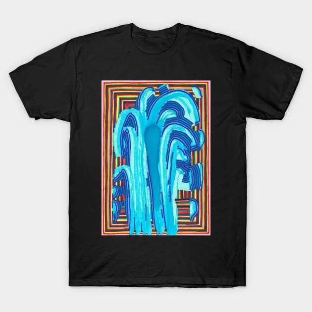 Abstract Fountain with Rainbows T-Shirt by JaySnellingArt